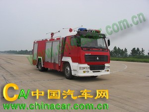苏捷牌SJD5160TXFGP50Z型干粉泡沫联用消防车