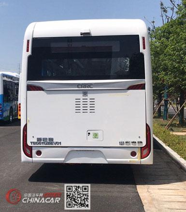 中国中车牌TEG6112BEV01型纯电动低地板城市客车