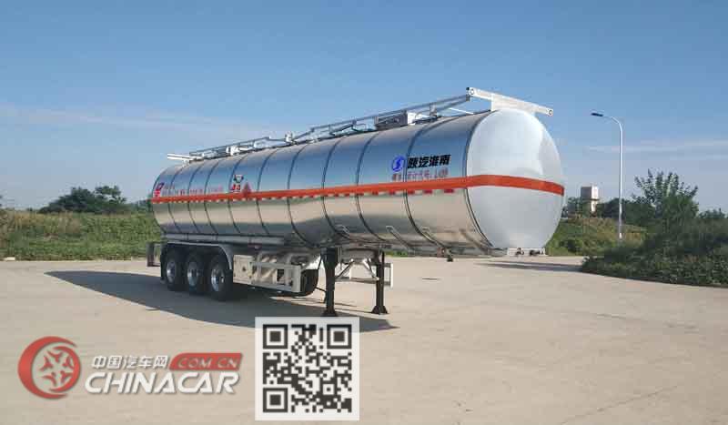 陕汽牌SHN9400GRYP4801型铝合金易燃液体罐式运输半挂车