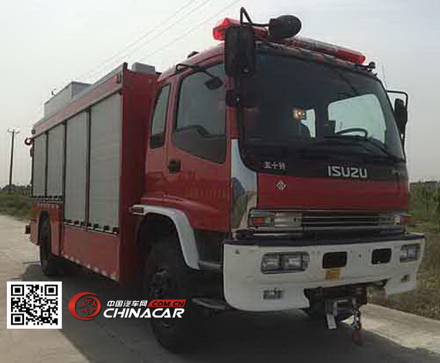 捷达消防牌SJD5141TXFJY75/W型抢险救援消防车图片