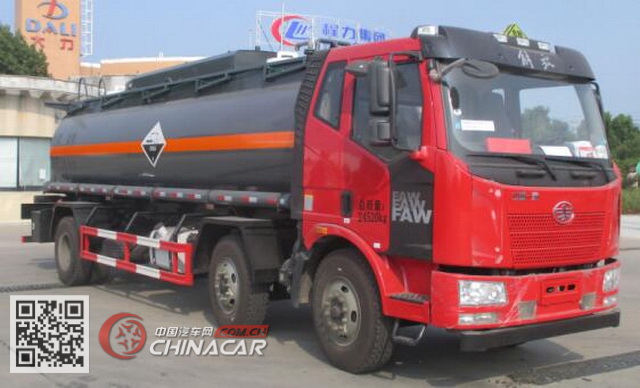 大力牌DLQ5252GFWC5型腐蚀性物品罐式运输车图片