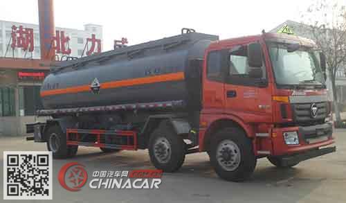 中汽力威牌HLW5252GFW5BJ型腐蚀性物品罐式运输车图片1