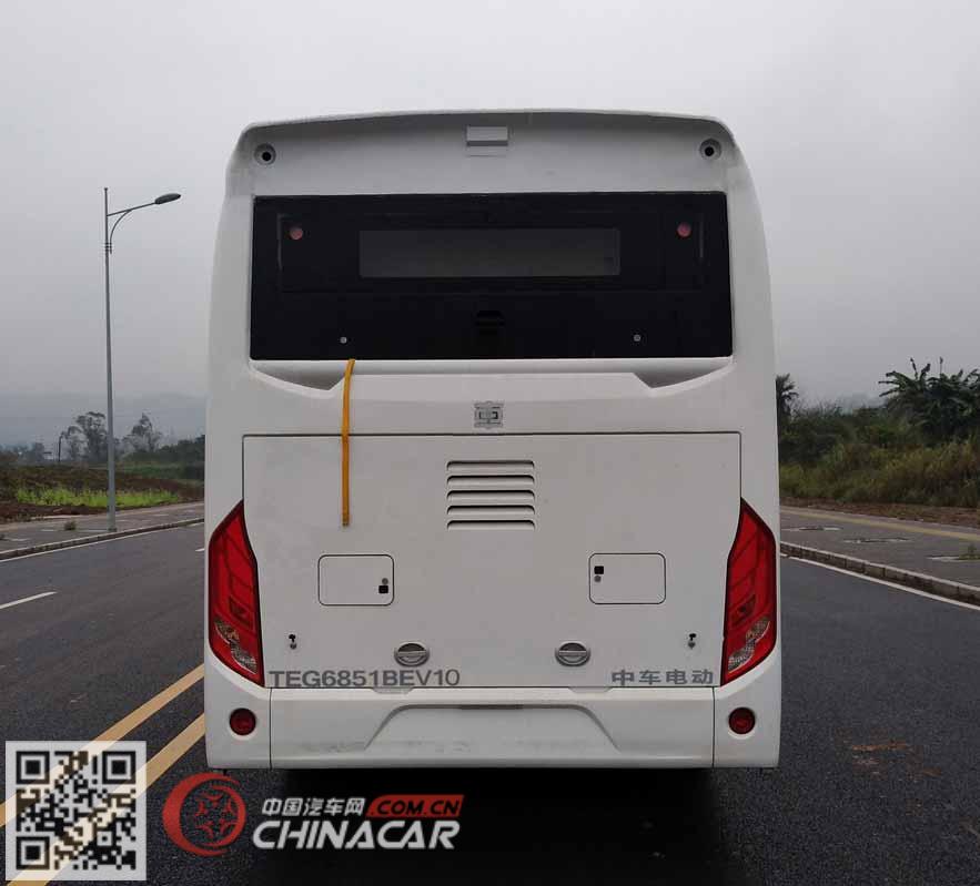中国中车牌TEG6851BEV10型纯电动城市客车图片2