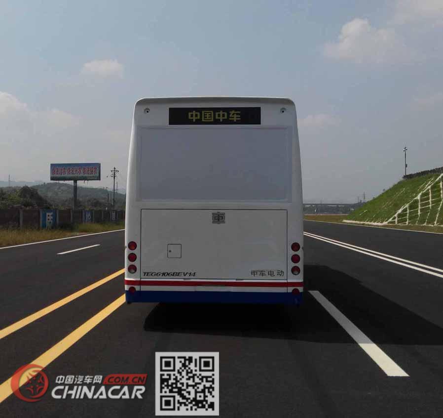 中国中车牌TEG6106BEV14型纯电动城市客车图片3