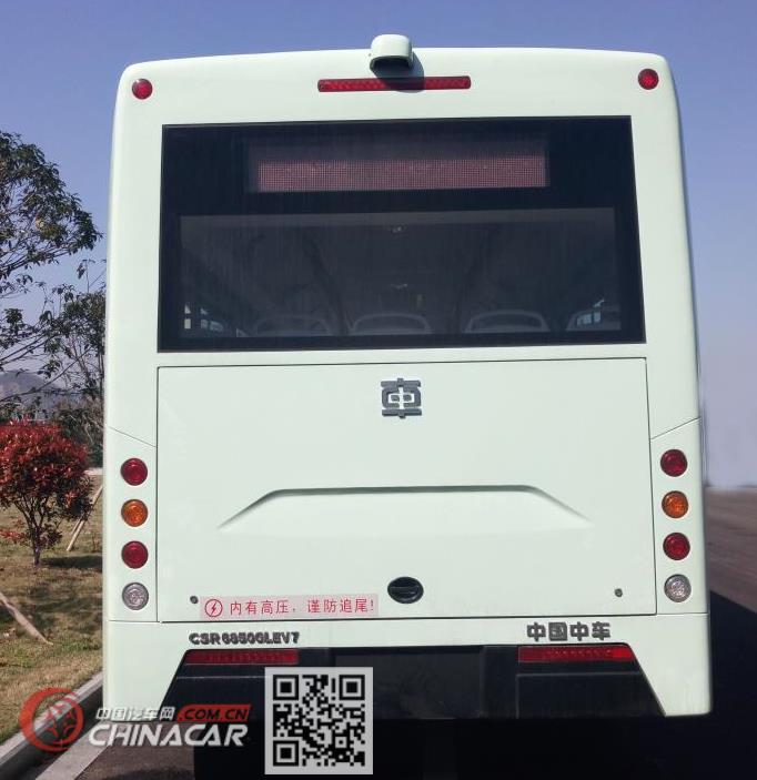 中国中车牌CSR6850GLEV7型纯电动城市客车图片4