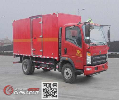 豪沃牌ZZ5087XRQF331CE183型易燃气体厢式运输车图片