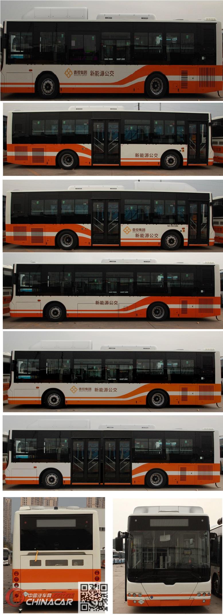 中国中车牌TEG6106EHEVN12型插电式混合动力城市客车