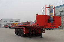 神鹰8.6米32.6吨3轴平板自卸半挂车(YG9401ZZXP)