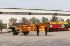 劲越12.5米6.4吨1轴空载集装箱运输半挂车(LYD9100TJZ)