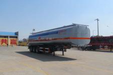通亚达12米29.6吨3轴易燃液体罐式运输半挂车(CTY9407GRY)