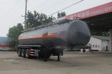 程力威11米33吨3轴腐蚀性物品罐式运输半挂车(CLW9408GFW)