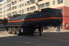 程力威9.7米33吨3轴腐蚀性物品罐式运输半挂车(CLW9400GFW25)
