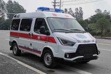 国六江铃特顺短轴中顶救护车 监护型救护车 伤残转运车